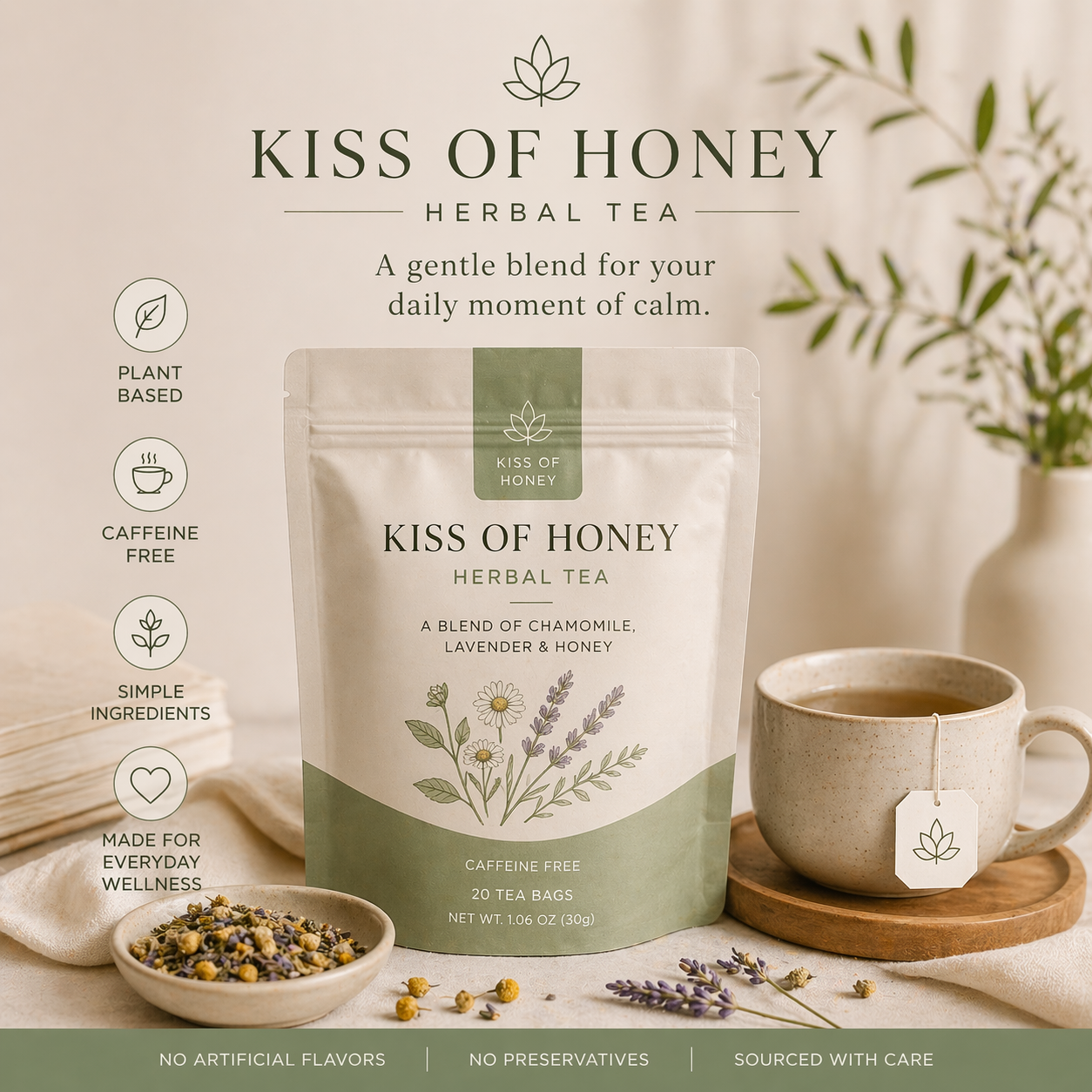 Kiss of Honey Herbal Tea – Daily Ritual Blend